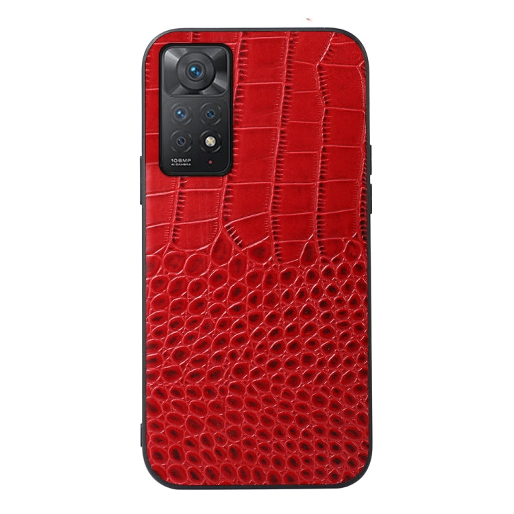 Custodia in pelle di vacchetta con strato superiore di coccodrillo, For Xiaomi Redmi Note 11 Pro Global, For Samsung Galaxy A23 4G, For Samsung Galaxy A33 5G, For Samsung Galaxy A53 5G, For Samsung Galaxy A73 5G
