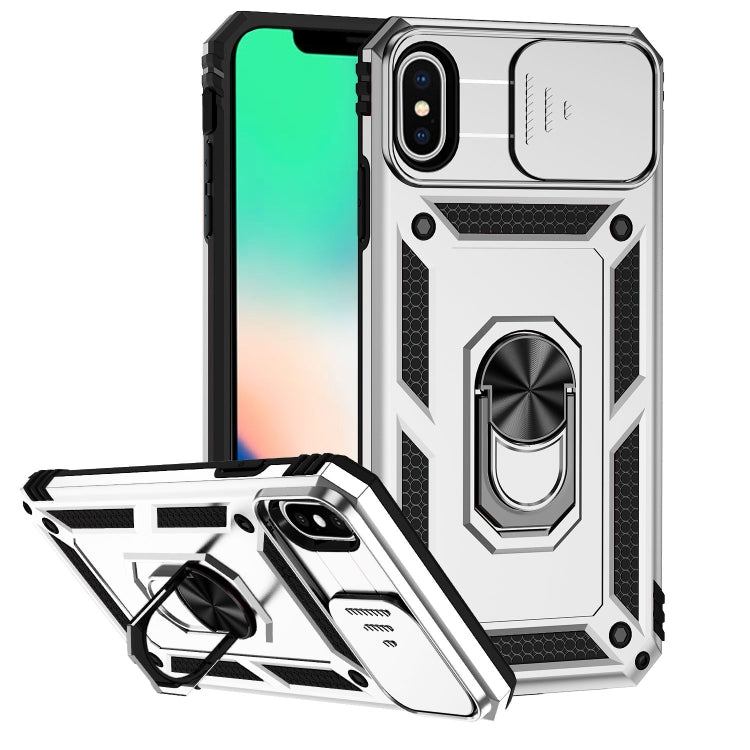 Custodia con copertura scorrevole per iPhone XS e X