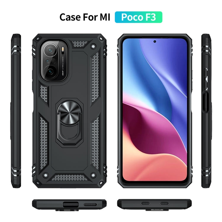 Custodia per telefono antiurto in TPU + PC con supporto girevole a 360 gradi, For Xiaomi Poco F3, For Xiaomi Redmi 10C, For Xiaomi Redmi Note 11 Pro