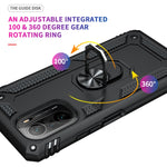 Custodia per telefono antiurto in TPU + PC con supporto girevole a 360 gradi, For Xiaomi Poco F3, For Xiaomi Redmi 10C, For Xiaomi Redmi Note 11 Pro