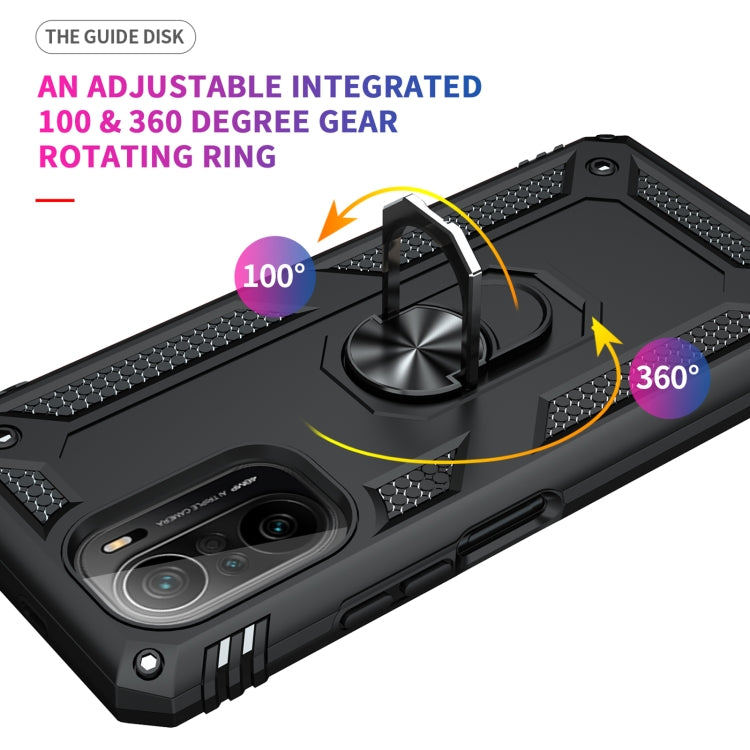 Custodia per telefono antiurto in TPU + PC con supporto girevole a 360 gradi, For Xiaomi Poco F3, For Xiaomi Redmi 10C, For Xiaomi Redmi Note 11 Pro