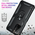 Custodia per telefono antiurto in TPU + PC con supporto girevole a 360 gradi, For Xiaomi Poco F3, For Xiaomi Redmi 10C, For Xiaomi Redmi Note 11 Pro