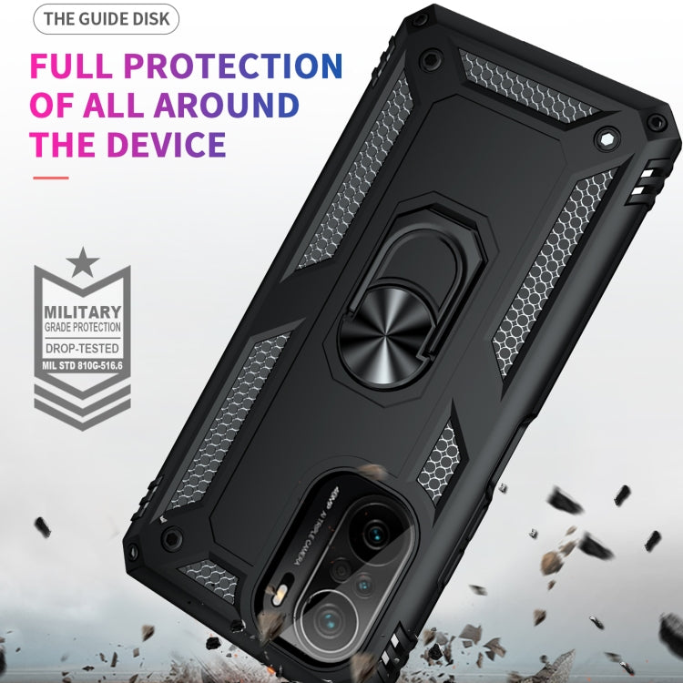 Custodia per telefono antiurto in TPU + PC con supporto girevole a 360 gradi, For Xiaomi Poco F3, For Xiaomi Redmi 10C, For Xiaomi Redmi Note 11 Pro