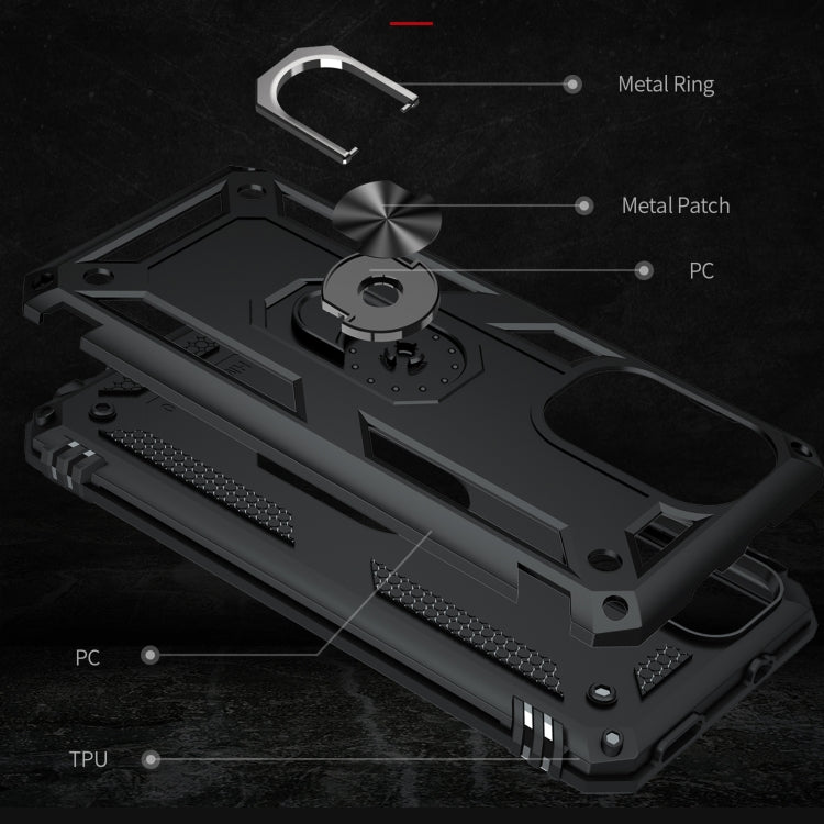 Custodia per telefono antiurto in TPU + PC con supporto girevole a 360 gradi, For Xiaomi Poco F3, For Xiaomi Redmi 10C, For Xiaomi Redmi Note 11 Pro