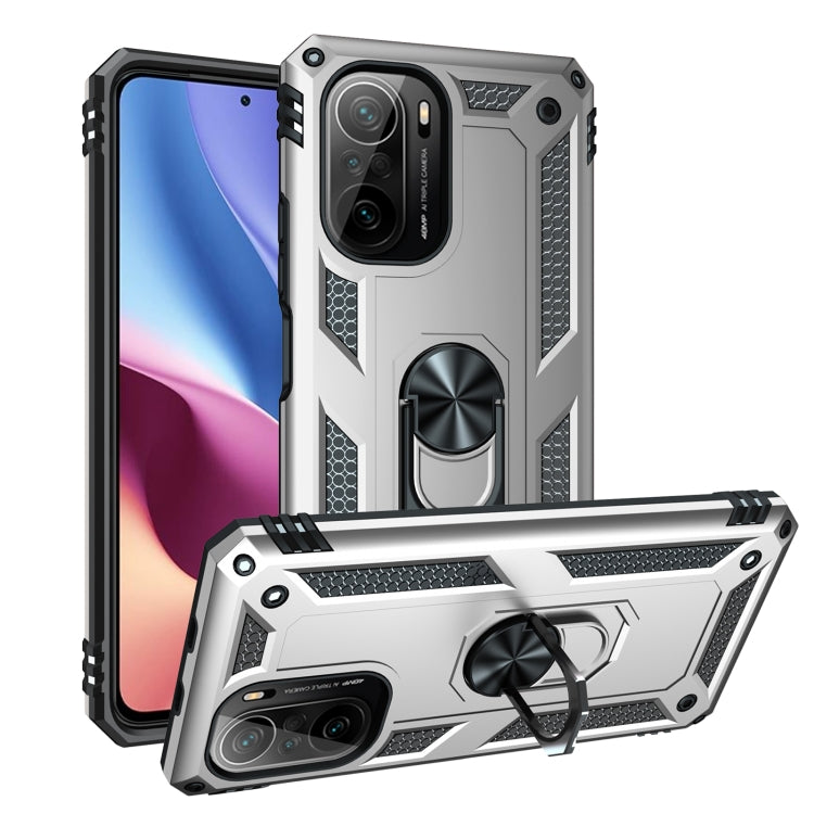 Custodia per telefono antiurto in TPU + PC con supporto girevole a 360 gradi, For Xiaomi Poco F3, For Xiaomi Redmi 10C, For Xiaomi Redmi Note 11 Pro