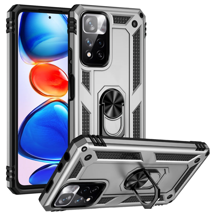 Custodia per telefono antiurto in TPU + PC con supporto girevole a 360 gradi, For Xiaomi Poco F3, For Xiaomi Redmi 10C, For Xiaomi Redmi Note 11 Pro