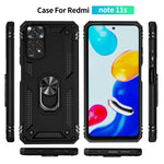Custodia per telefono antiurto in TPU + PC con supporto girevole a 360 gradi, For Xiaomi Redmi Note 11S