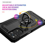 Custodia per telefono antiurto in TPU + PC con supporto girevole a 360 gradi, For Xiaomi Redmi Note 11S