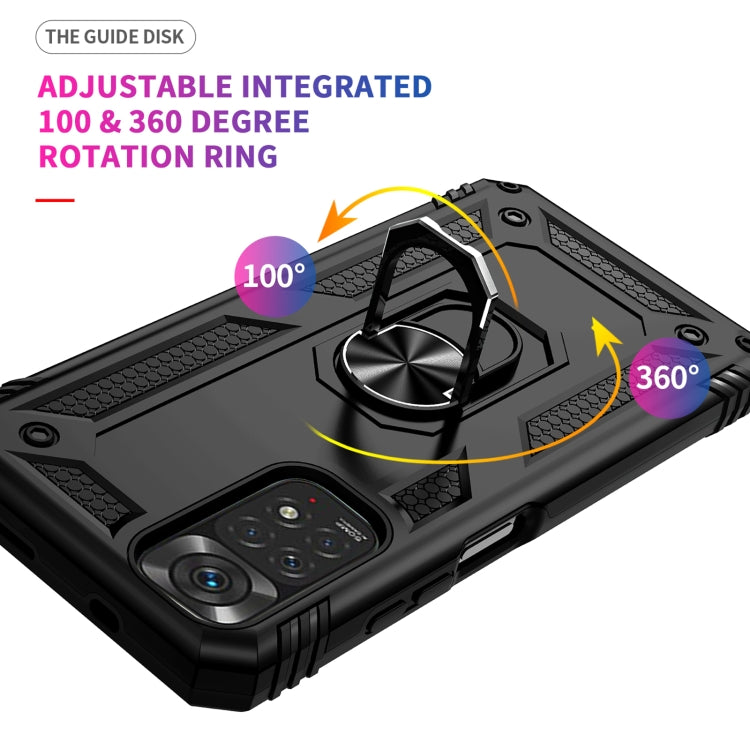 Custodia per telefono antiurto in TPU + PC con supporto girevole a 360 gradi, For Xiaomi Redmi Note 11S