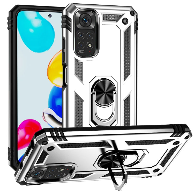 Custodia per telefono antiurto in TPU + PC con supporto girevole a 360 gradi, For Xiaomi Redmi Note 11S