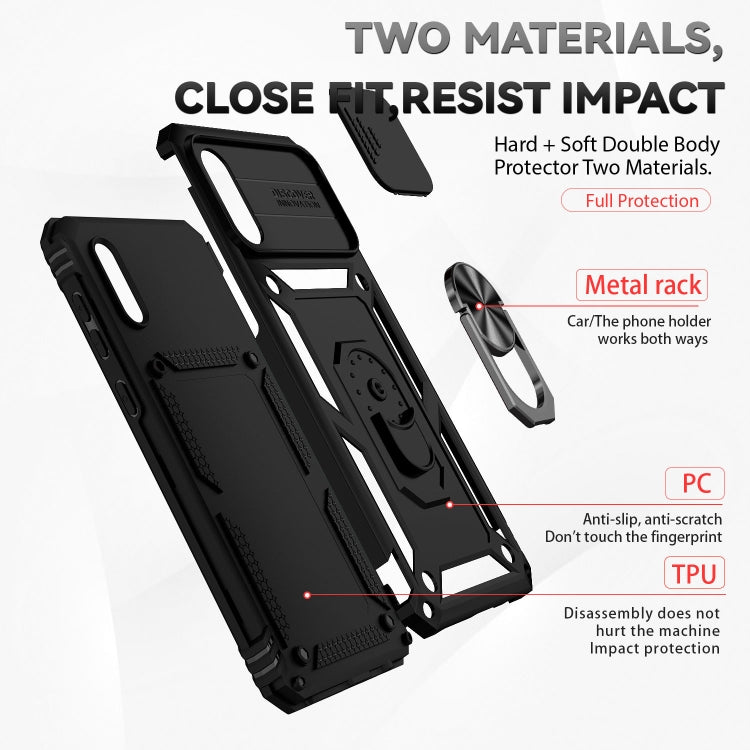 Custodia per telefono con supporto per camshield scorrevole, For Samsung Galaxy A02, For Samsung Galaxy A02s / A03s 166mm, For Samsung Galaxy A12, For Samsung Galaxy A13 5G