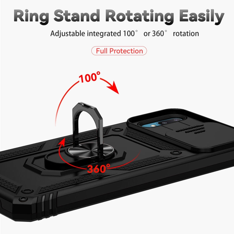 Custodia per telefono con supporto per camshield scorrevole, For Samsung Galaxy A02, For Samsung Galaxy A02s / A03s 166mm, For Samsung Galaxy A12, For Samsung Galaxy A13 5G