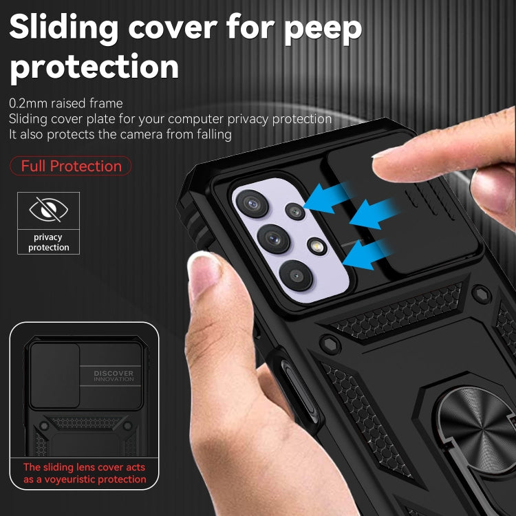 Custodia per telefono con supporto per camshield scorrevole, For Samsung Galaxy A23 5G, For Samsung Galaxy A33 5G, For Samsung Galaxy A52 5G / 4G