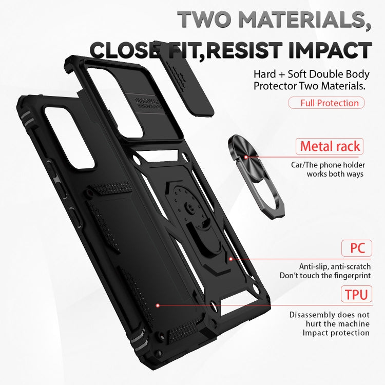 Custodia per telefono con supporto per camshield scorrevole, For Samsung Galaxy A53 5G, For Samsung Galaxy A72 5G / 4G, For Samsung Galaxy A73 5G
