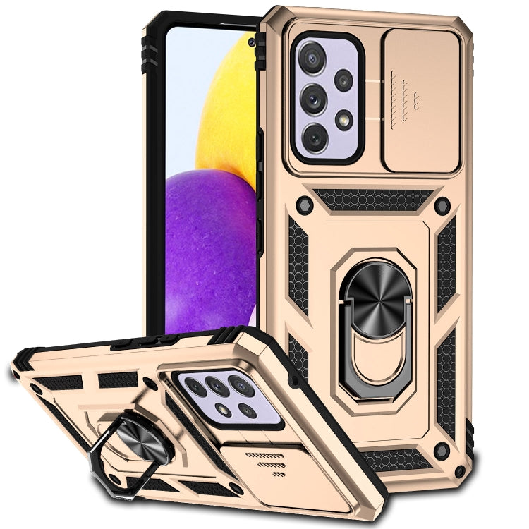Custodia per telefono con supporto per camshield scorrevole, For Samsung Galaxy A53 5G, For Samsung Galaxy A72 5G / 4G, For Samsung Galaxy A73 5G