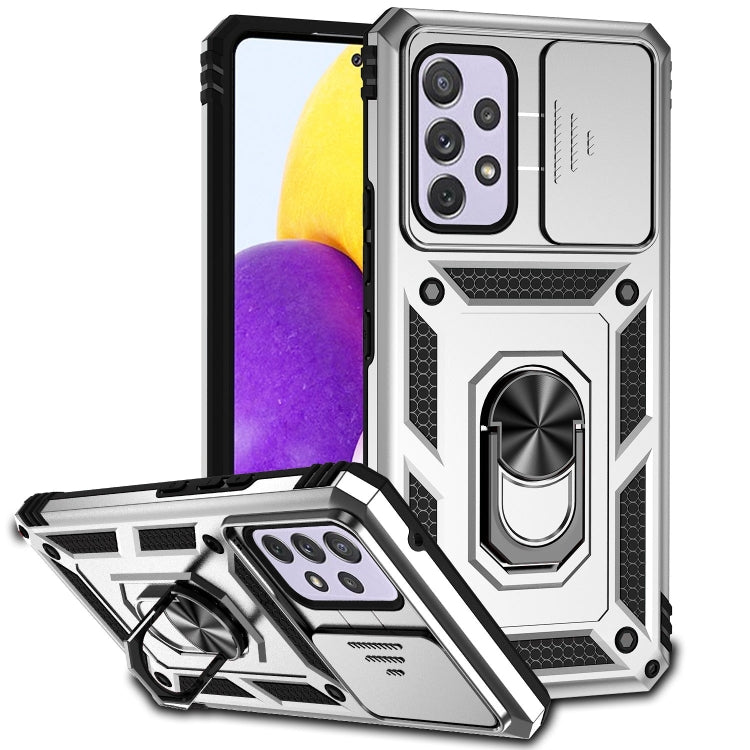 Custodia per telefono con supporto per camshield scorrevole, For Samsung Galaxy A53 5G, For Samsung Galaxy A72 5G / 4G, For Samsung Galaxy A73 5G