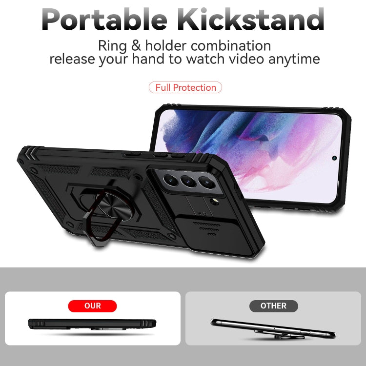 Custodia per telefono con supporto per camshield scorrevole, For Samsung Galaxy S21+ 5G, For Samsung Galaxy S21 Ultra 5G