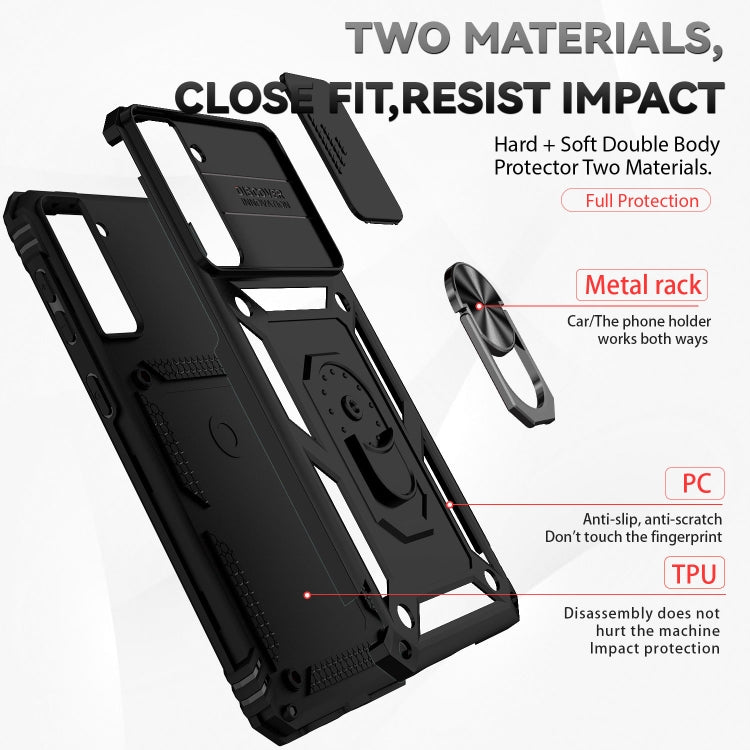 Custodia per telefono con supporto per camshield scorrevole, For Samsung Galaxy S21+ 5G, For Samsung Galaxy S21 Ultra 5G