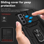 Custodia per telefono con supporto per camshield scorrevole, For Samsung Galaxy S21+ 5G, For Samsung Galaxy S21 Ultra 5G