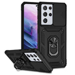 Custodia per telefono con supporto per camshield scorrevole, For Samsung Galaxy S21+ 5G, For Samsung Galaxy S21 Ultra 5G