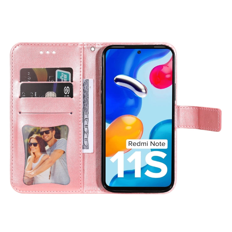 Custodia in pelle Flip orizzontale con motivo a fiori a 7 petali, For Xiaomi Redmi Note 11 4G(Global), For Xiaomi Redmi Note 11 Pro 4G, For OPPO Realme 9i / A36 4G / A76 4G(Global), For OPPO Realme 9 Pro+
