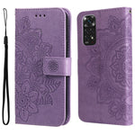 Custodia in pelle Flip orizzontale con motivo a fiori a 7 petali, For Xiaomi Redmi Note 11 4G(Global), For Xiaomi Redmi Note 11 Pro 4G, For OPPO Realme 9i / A36 4G / A76 4G(Global), For OPPO Realme 9 Pro+