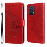 Custodia in pelle Flip orizzontale con motivo a fiori a 7 petali, For Xiaomi Redmi Note 11 4G(Global), For Xiaomi Redmi Note 11 Pro 4G, For OPPO Realme 9i / A36 4G / A76 4G(Global), For OPPO Realme 9 Pro+