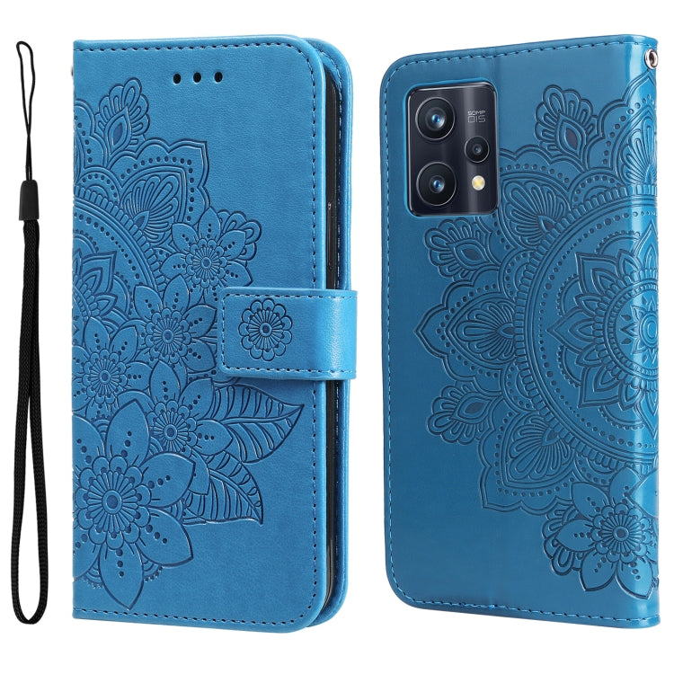 Custodia in pelle Flip orizzontale con motivo a fiori a 7 petali, For Xiaomi Redmi Note 11 4G(Global), For Xiaomi Redmi Note 11 Pro 4G, For OPPO Realme 9i / A36 4G / A76 4G(Global), For OPPO Realme 9 Pro+