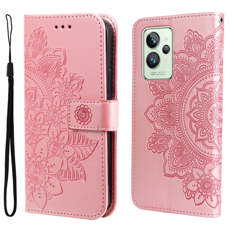 Custodia in pelle Flip orizzontale con motivo a fiori a 7 petali, For OPPO Realme GT2 Pro, For OPPO Realme 9 Pro/Realme V25, For Samsung Galaxy A23 /Galaxy M23/Galaxy F23, For Xiaomi Poco M4 Pro 4G