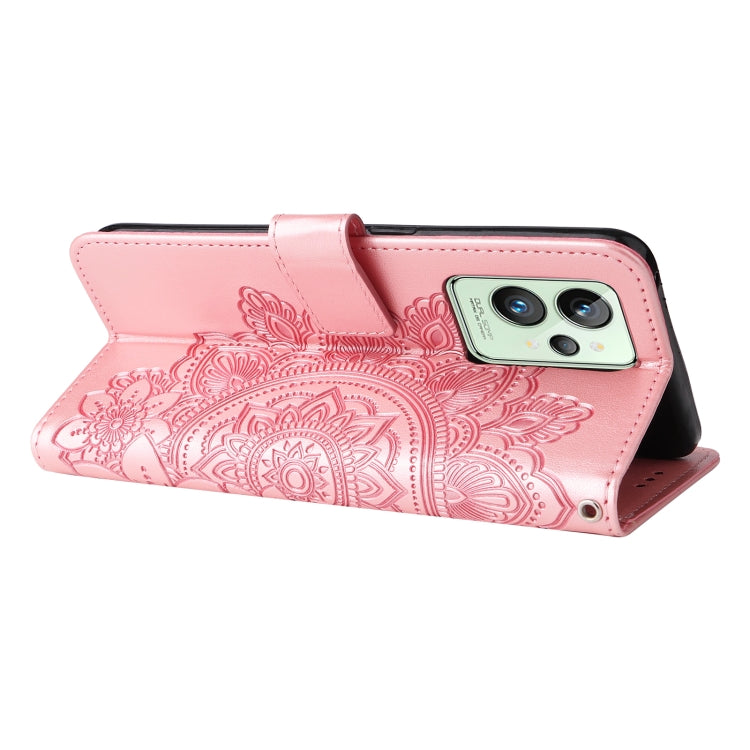 Custodia in pelle Flip orizzontale con motivo a fiori a 7 petali, For OPPO Realme GT2 Pro, For OPPO Realme 9 Pro/Realme V25, For Samsung Galaxy A23 /Galaxy M23/Galaxy F23, For Xiaomi Poco M4 Pro 4G