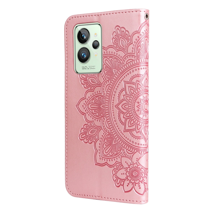 Custodia in pelle Flip orizzontale con motivo a fiori a 7 petali, For OPPO Realme GT2 Pro, For OPPO Realme 9 Pro/Realme V25, For Samsung Galaxy A23 /Galaxy M23/Galaxy F23, For Xiaomi Poco M4 Pro 4G
