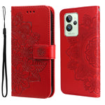 Custodia in pelle Flip orizzontale con motivo a fiori a 7 petali, For OPPO Realme GT2 Pro, For OPPO Realme 9 Pro/Realme V25, For Samsung Galaxy A23 /Galaxy M23/Galaxy F23, For Xiaomi Poco M4 Pro 4G