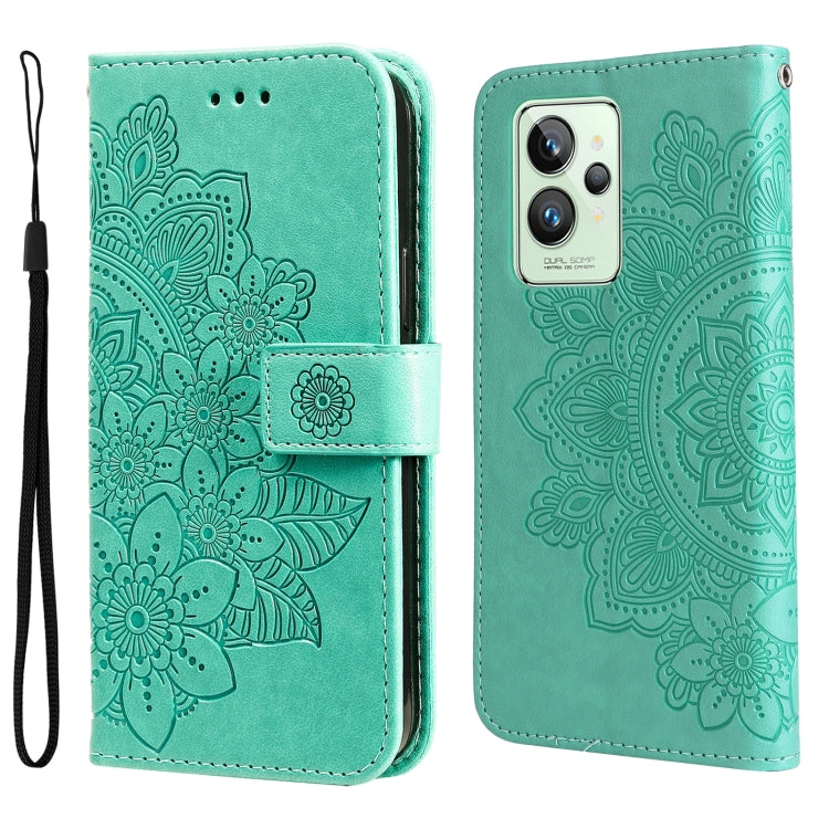 Custodia in pelle Flip orizzontale con motivo a fiori a 7 petali, For OPPO Realme GT2 Pro, For OPPO Realme 9 Pro/Realme V25, For Samsung Galaxy A23 /Galaxy M23/Galaxy F23, For Xiaomi Poco M4 Pro 4G