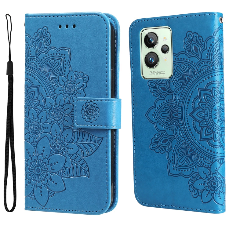 Custodia in pelle Flip orizzontale con motivo a fiori a 7 petali, For OPPO Realme GT2 Pro, For OPPO Realme 9 Pro/Realme V25, For Samsung Galaxy A23 /Galaxy M23/Galaxy F23, For Xiaomi Poco M4 Pro 4G