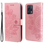Custodia in pelle Flip orizzontale con motivo a fiori a 7 petali, For OPPO Realme GT2 Pro, For OPPO Realme 9 Pro/Realme V25, For Samsung Galaxy A23 /Galaxy M23/Galaxy F23, For Xiaomi Poco M4 Pro 4G