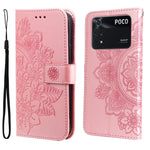 Custodia in pelle Flip orizzontale con motivo a fiori a 7 petali, For OPPO Realme GT2 Pro, For OPPO Realme 9 Pro/Realme V25, For Samsung Galaxy A23 /Galaxy M23/Galaxy F23, For Xiaomi Poco M4 Pro 4G