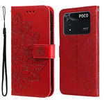 Custodia in pelle Flip orizzontale con motivo a fiori a 7 petali, For OPPO Realme GT2 Pro, For OPPO Realme 9 Pro/Realme V25, For Samsung Galaxy A23 /Galaxy M23/Galaxy F23, For Xiaomi Poco M4 Pro 4G