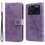 Custodia in pelle Flip orizzontale con motivo a fiori a 7 petali, For OPPO Realme GT2 Pro, For OPPO Realme 9 Pro/Realme V25, For Samsung Galaxy A23 /Galaxy M23/Galaxy F23, For Xiaomi Poco M4 Pro 4G