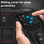 Custodia per telefono con supporto per camshield scorrevole, For Xiaomi Redmi Note 11 Global, For Xiaomi Redmi Note 11 Pro Global