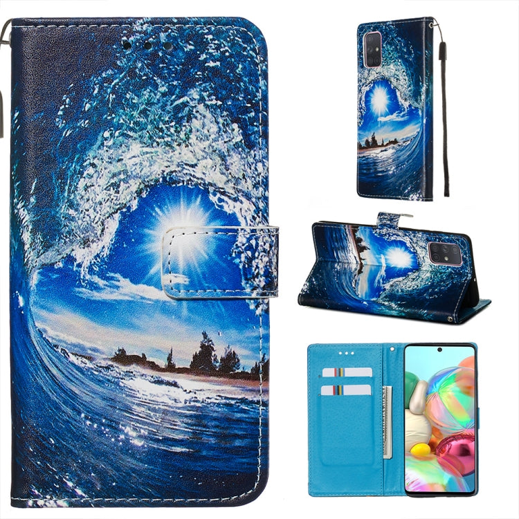 Custodia portafoglio in pelle per Samsung Galaxy A71