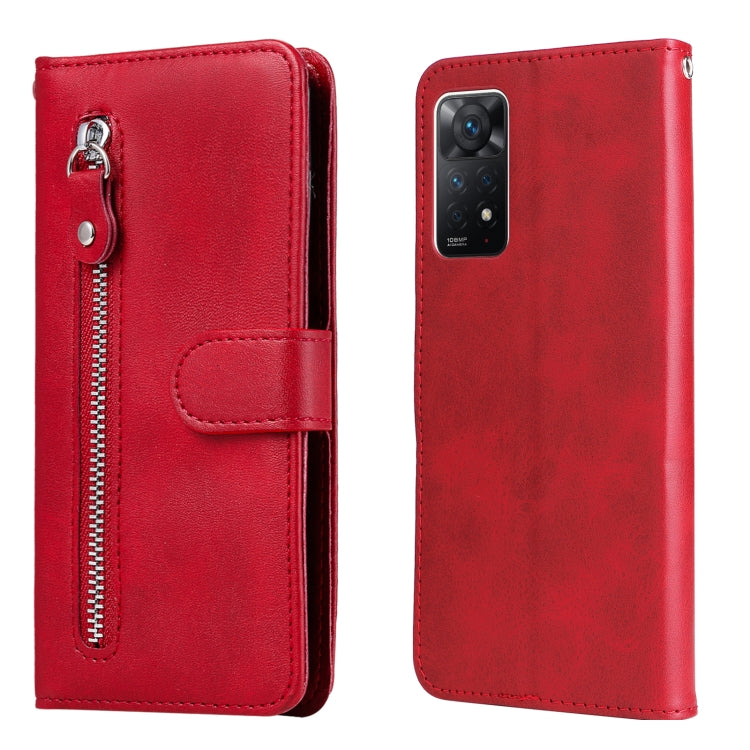 Custodia in pelle flip orizzontale con cerniera Fashion Calf Texture, For Xiaomi Redmi Note 11 4G(Global), For Xiaomi Redmi Note 11 Pro 4G, For OPPO Realme 9i/A36 4G/A96 4G/K10 4G/A76 4G / A36 4G / A76 4G(Global)                                        ...