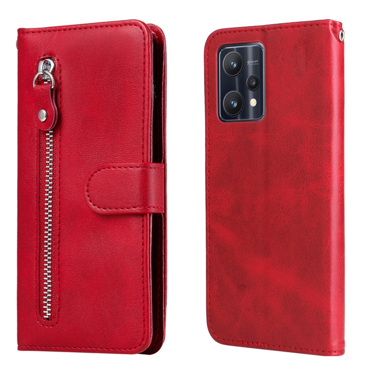 Custodia in pelle flip orizzontale con cerniera Fashion Calf Texture, For OPPO Realme 9 Pro/Realme V25