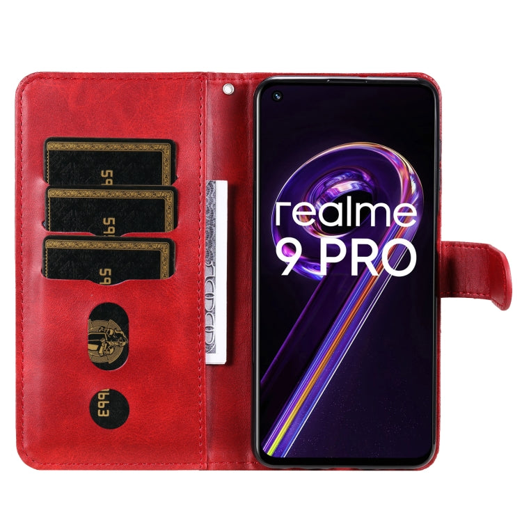 Custodia in pelle flip orizzontale con cerniera Fashion Calf Texture, For OPPO Realme 9 Pro/Realme V25