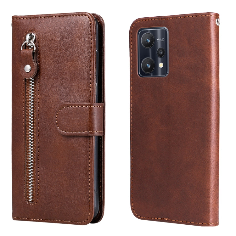 Custodia in pelle flip orizzontale con cerniera Fashion Calf Texture, For OPPO Realme 9 Pro/Realme V25