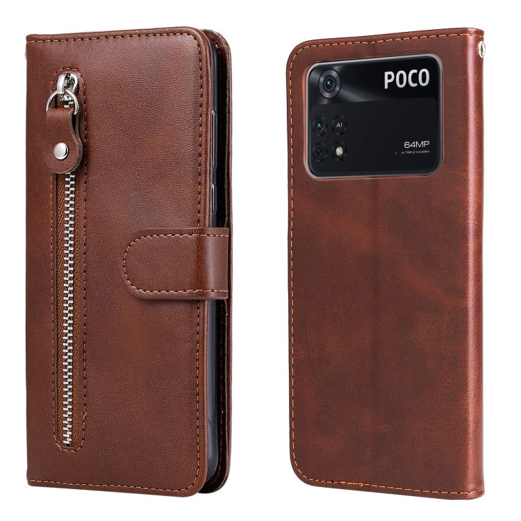 Custodia in pelle flip orizzontale con cerniera Fashion Calf Texture, For OPPO Realme 9 Pro+, For Xiaomi Poco M4 Pro 4G, For OPPO Realme GT2 Pro, For Xiaomi Poco X4 Pro 5G
