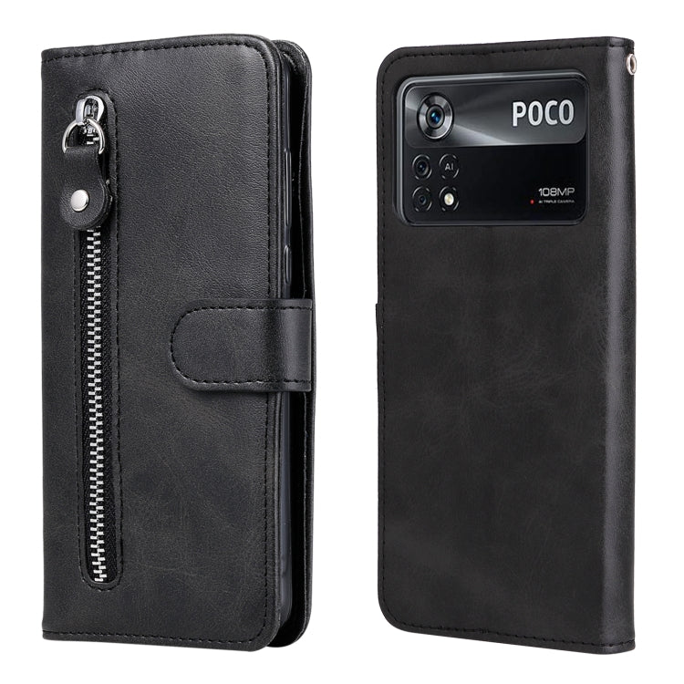 Custodia in pelle flip orizzontale con cerniera Fashion Calf Texture, For OPPO Realme 9 Pro+, For Xiaomi Poco M4 Pro 4G, For OPPO Realme GT2 Pro, For Xiaomi Poco X4 Pro 5G