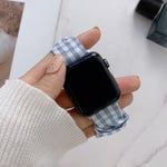 Cinturino a griglia in tessuto elasticizzato ad anello singolo per Apple Watch Series, 7 41mm / 6&SE&5&4 40mm / 3&2&1 38mm, 7 45mm / 6&SE&5&4 44mm / 3&2&1 42mm