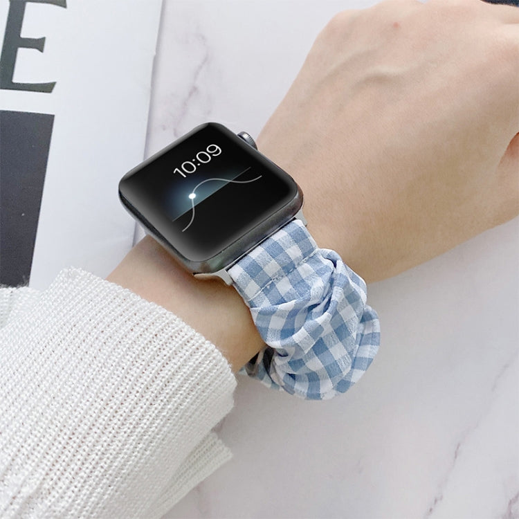 Cinturino a griglia in tessuto elasticizzato ad anello singolo per Apple Watch Series, 7 41mm / 6&SE&5&4 40mm / 3&2&1 38mm, 7 45mm / 6&SE&5&4 44mm / 3&2&1 42mm