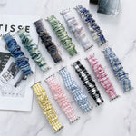 Cinturino a griglia in tessuto elasticizzato ad anello singolo per Apple Watch Series, 7 41mm / 6&SE&5&4 40mm / 3&2&1 38mm, 7 45mm / 6&SE&5&4 44mm / 3&2&1 42mm