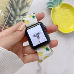 Cinturino per frutta in tessuto elasticizzato ad anello singolo per Apple Watch Series, 7 41mm / 6&SE&5&4 40mm / 3&2&1 38mm, 7 45mm / 6&SE&5&4 44mm / 3&2&1 42mm